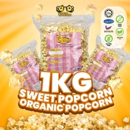 [SWEET-1KG] 1KG Sweet PopCorn/ Organic Snek PopCorn yg digemari !!! Snack Food / less sugar / health