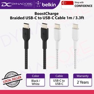 Belkin BoostCharge Braided USB-C to USB-C Cable 1m / 3.3ft (Black / White)