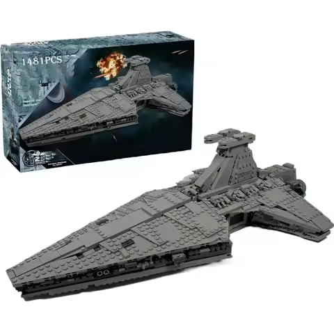 1481pcs Imperial Venator UCS Star Battle Imperial Star Destroyer MOC 75394 Building Block with 7 Dol