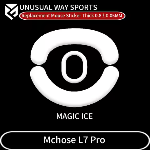 UnusualWaySports Mouse Skates Feet Mchose L7 Pro Cambered Surface PTFE Anti Collapse Magic Ice Pink 