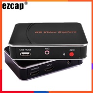 1080P Audio Video Capture Card Mic Microphone Input TV Loop HDMI Recording Box for PS4 XBOX Game HD Camera To USB U Flash Disk