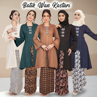 yeleedon Baju Kurung Modern kurung kedah batik Kain Cotton Wan Kasturi Baju Kurung BAJU RAYA 2024 Se