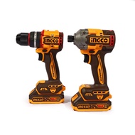 INGCO ชุด Combo สว่านกระแทก/ไขควงกระแทก 20 โวลต์ รุ่น CKLI20277 รวมแบตเตอรี่และแท่นชาร์จ (อิงโก้)