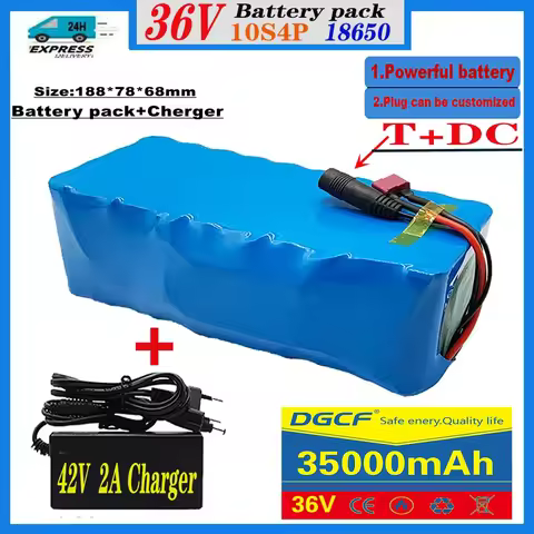 🔥36V 35000mAh 10S4P Electric Scooter Lithium Battery 18650 battery pack 36V Electric Scooter Electri