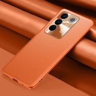 Case Vivo V27E/ Vivo V27/ Vivo V27 PRO Vegan Leather Premium Case - Orange, vivo V27E