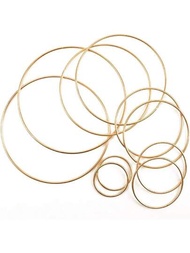 5入組高清晰度夢網環、花環麻繩環金屬花環,可用於製作結婚花環裝飾牆掛藝術品,5種尺寸可選