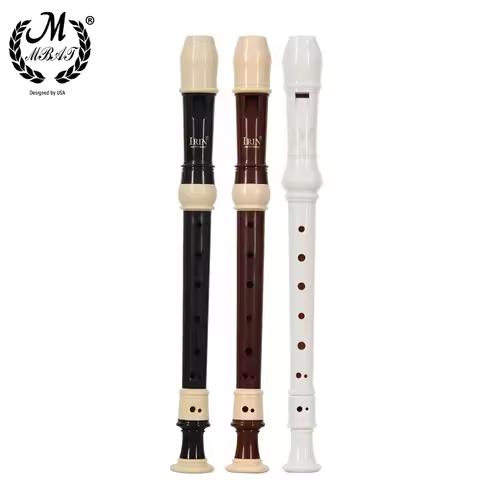 M MBAT ABS Flute Clarinet Recorder Soprano Long Flutes Baroque Recorder Fingering Musical Instrument