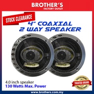 CLEARANCE STOCK Acoustic Alfa Brand 4" 2-Way Car Speaker 130watts Max. Power Frequency response 65 -