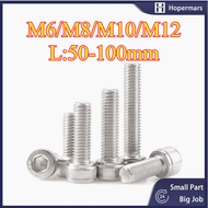 SUS 304 Stainless Steel Grade A2-70 | Hex Socket Cap Screw DIN912 | Skru Allen Key Screw M6/M8/M10/M