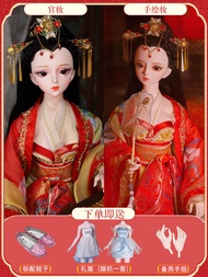 ตุ๊กตา BJD ของแท้60ซม. ตุ๊กตาสามส่วนชุดโบราณรูปมนุษย์ SD ตุ๊กตาสไตล์โบราณของเล่นเด็กหญิง