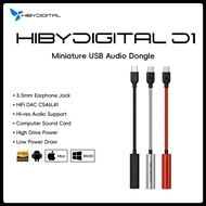 NEW HiBy Digital D1 Type C HiFi Audio Dongle USB DAC Headphone AMP PCM32Bit/384kHz 3.5mm output CS46