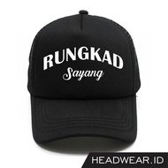 Topi Jaring Trucker Kata-kata "RUNGKAD" Premium BISA COD