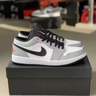 Pure Original AJ1 Low-Top Gray Basketball Shoes Qiaoyi Men Women Couples Trendy All-Match Casual Spo