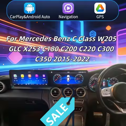 24.6" Android Dual Screen For Mercedes Benz C Class W205 GLC X253 C180 C200 C220 C300 C350 2016-2022