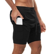 Men Gym Sports Shorts 2 In 1 Quick Dry Workout Training