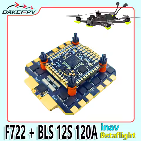 DAKEFPV F722 Flight Control FC 3-12S 100A 120A 4in1 ESC F722 Flight STACK 30x30mm For Remote Control