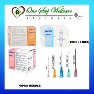 NIPRO NEEDLES 18G / 21G / 23G / 25G / 27G 100'S (1 BOX)