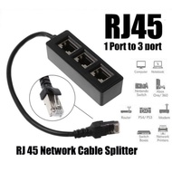 【LOCAL STOCK】RJ45 1 To 3 Cable LAN Network Extension RJ45 Ethernet Cable Splitter Network Adapter