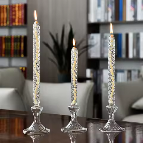 Set of 3 - Conical Oil Lamp Dinner Table Decoration Ideas Glass Kerosene Lamp Glass Candle Holder Ne