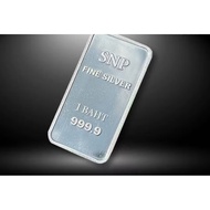 (1 Baht 3 Pieces) 999.9% Pure Silver Bar Weight 1 Can Be Sold Back.