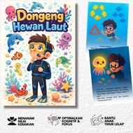 JOLLY KIDS Sea Animal Fairy Tale Story Book-4 Children 3 Years Old in Indonesian and English