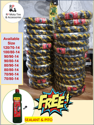 R8 TUBELESS TIRE 14 FREE Sealant Pito 120/70-14 100/80-14 90/90-14 90/80-14 80/90-14 80/80-14 70/90-14 70/80-14