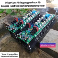 Driver power Class AB lappgruppen basic TD lengkap 10set tr final toshiba+protector speaker 2U pjg 3