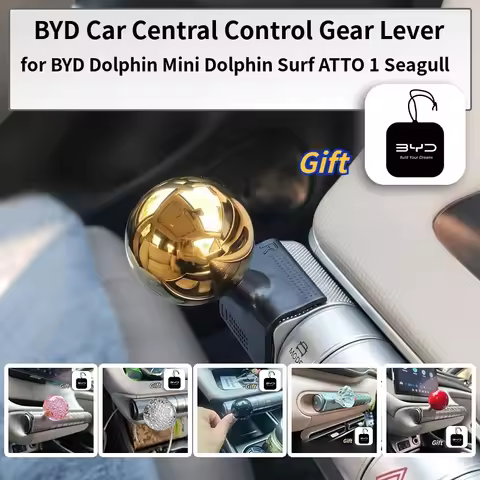 BYD Car Central Control Gear Lever Gear Head Interior Modification Parts for BYD Dolphin Mini Dolphi