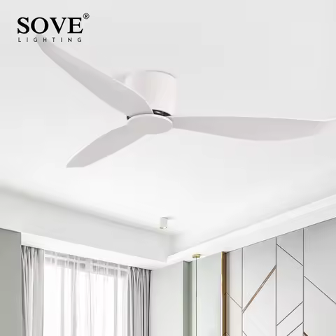 SOVE Low Floor Modern BLDC Ceiling Fan with Remote Control Household Use Ventilation Fan Motor Elect