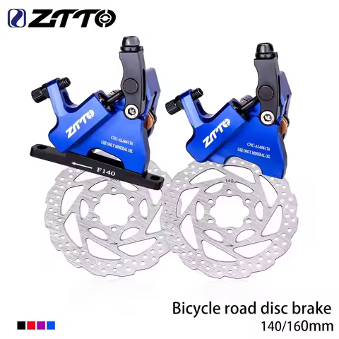 ZTTO Gravel Road Bike Disc Brake Hydraulic Flat Mount CX Rotor Brake Calipers CNC Bicycle Mechanical