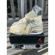 Off-White x AJ4 Retro SP ‘Sail’ Cream AJ4 Basketball shoes CV9388-100 REVY