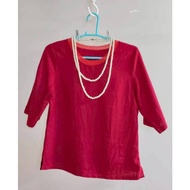 Work Shirt Linen Neck Knitting