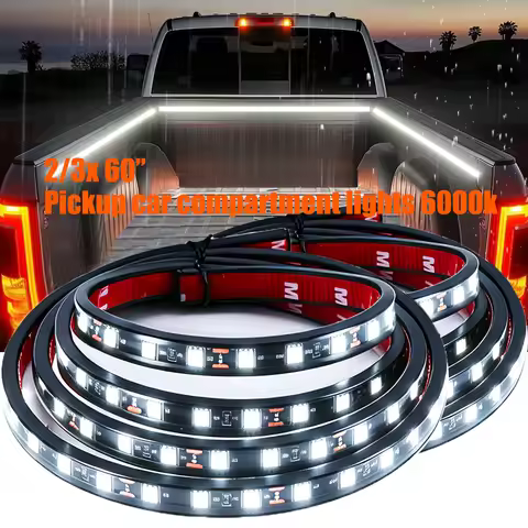 Pickup Compartment Lighting strip,60" LED Car Trunk Light With Switch Control 5050 LED Beads Waterpr