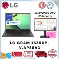 LG Gram 16Z90Q-V.AP55A3 16" Laptop / Win 11 Pro / Intel i5 12.Gen CPU / 16Gb RAM with Free LG 24QP75