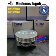 👍Port 4-Pocket TRIM Piston Modenas Jaguh 65/66/67mm + Ring NPR Japan 16 Pin Piston Set TRIM STD JAGU