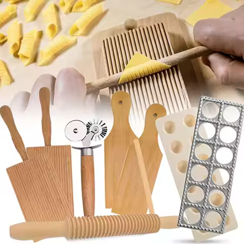 Beech Wood Butter Paddles Homemade Pasta Board Wooden Gnocchi Cavatelli Garganelli Fettuccine Pasta 