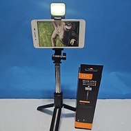 H1S Wireless Bluetooth Selfie stick 103cm Tripod foldable Monopod Expandable phone stand with LED Li