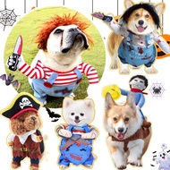 Pet Halloween Costume Chucky Pet Jacket Funny Scary Transformation Clothes Festival Party Cosplay
