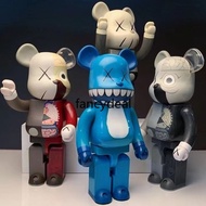 5 Styles Kaws Bearbrick 400% Bear Blocks Half Anatomy Bluetooth Action Figure ABS Material Model Ornaments Toy Gift 28cm