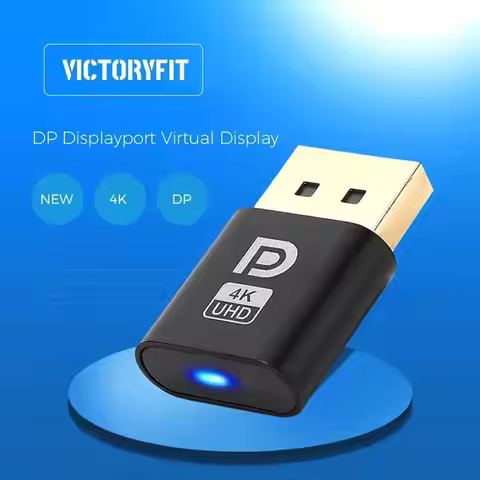 4K Dummy Plug DP Virtual Display Adapter DP Dummy Plug EDID Headless Emulator Ghost Desktop Accessor