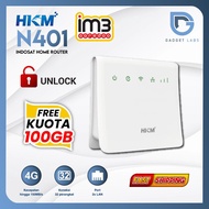Modem Wifi HKM N401 Indosat IM3 4G Unlock All Operator Free kuota 1200