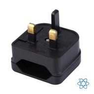 EU to UK Plug Converter Adaptor 2-Pin to 3-Pin Portable Durable Fused For Travel