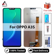 6.2 FullจอสำรองสำหรับOPPO A3S CPH1803 CPH1853สัมผัสหน้าจอLCDหน้าจอกระจกกันรอยดิจิตอลเซ็นเซอร์สัมผัสท