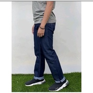 Jeans Kepala Kain Zipper 5o1 Straightcut Tidak Getah Premium Viral Murah Laku Keras
