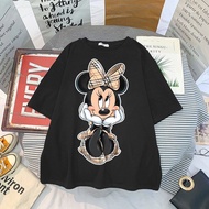 วินเทจแฟชั่นสำหรับผู้หญิงการ์ตูน Mickey Minnie ฤดูร้อน Disney Kawaii หญิง Ulzzang ขนาดใหญ่เสื้อยืดแข