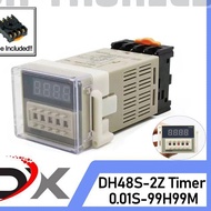 DH48S-2Z Timer Digital Time Delay Relay DH48S 2Z 220V + Socket