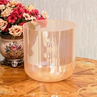 Crystal Soul New Design Five Element Large Size 7-8.5 Inch Pearl Orange Alchemy Crystal Bowl