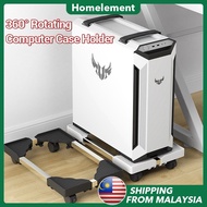 360 Rotating Computer Case Holder Adjustable CPU Stand PC Base Trolley With Wheels Desktop Tower  Ba