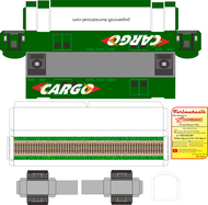 Pola Kertas Papercraft Kereta Barang Cargo