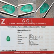 Batu Zamrud Colombia Jamrud Emerald Colombia minor Memo 0.87 crt
